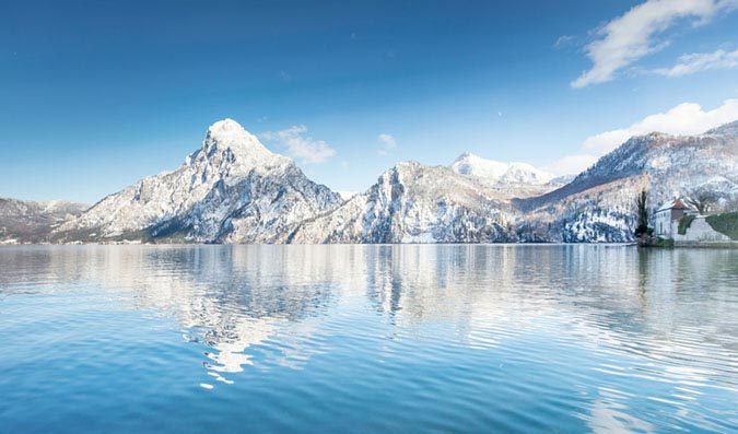 Traunseepanorama_ Winter rund um die Traunseehotels